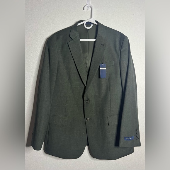 Stafford Coolmax All Season Mens Stretch Fabric Regular Fit Sport Coat- OLIVE - Picture 1 of 6